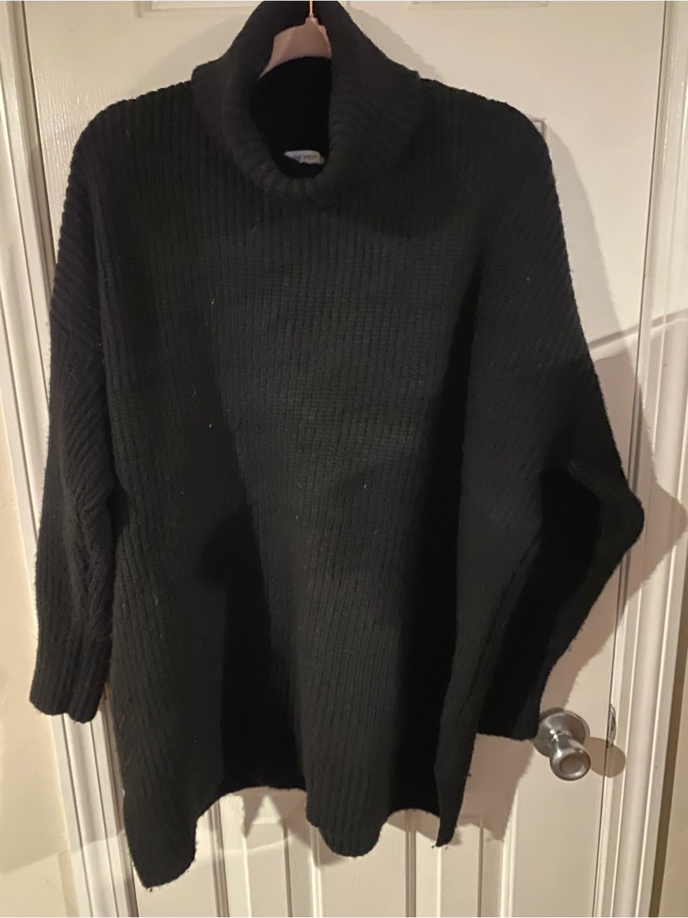 Nine West Black Knit Oversized Sweater